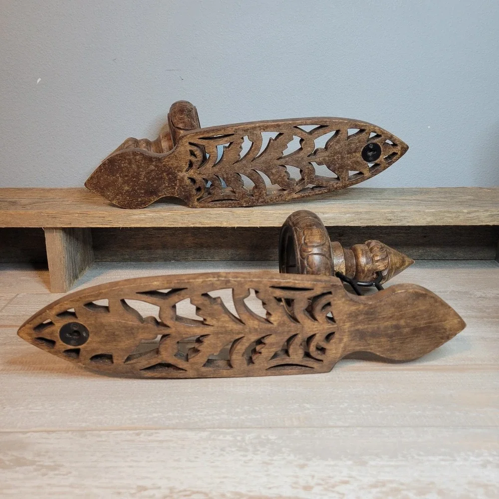 Vintage Pier 1 Carved Wooden 14